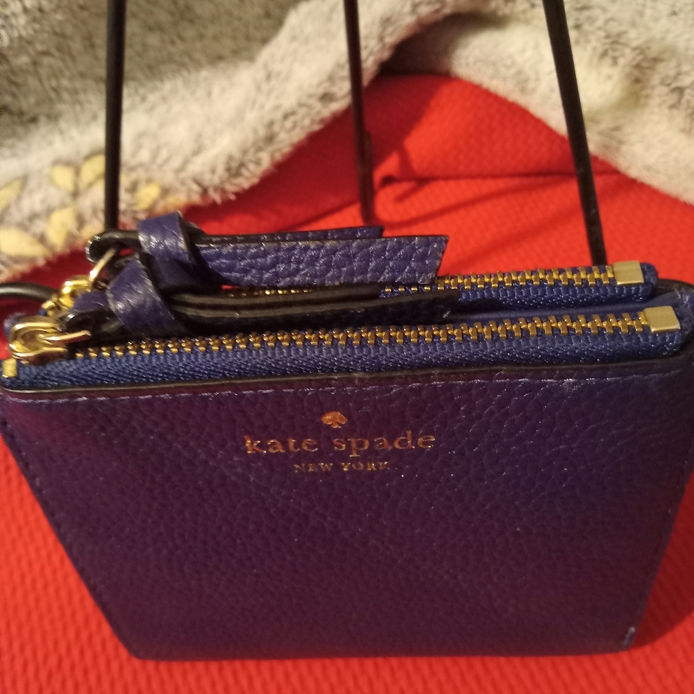 Kate Spade Grape Pebbled Leather Crossbody Bag and Wallet Set EUC - Picture 13 of 16